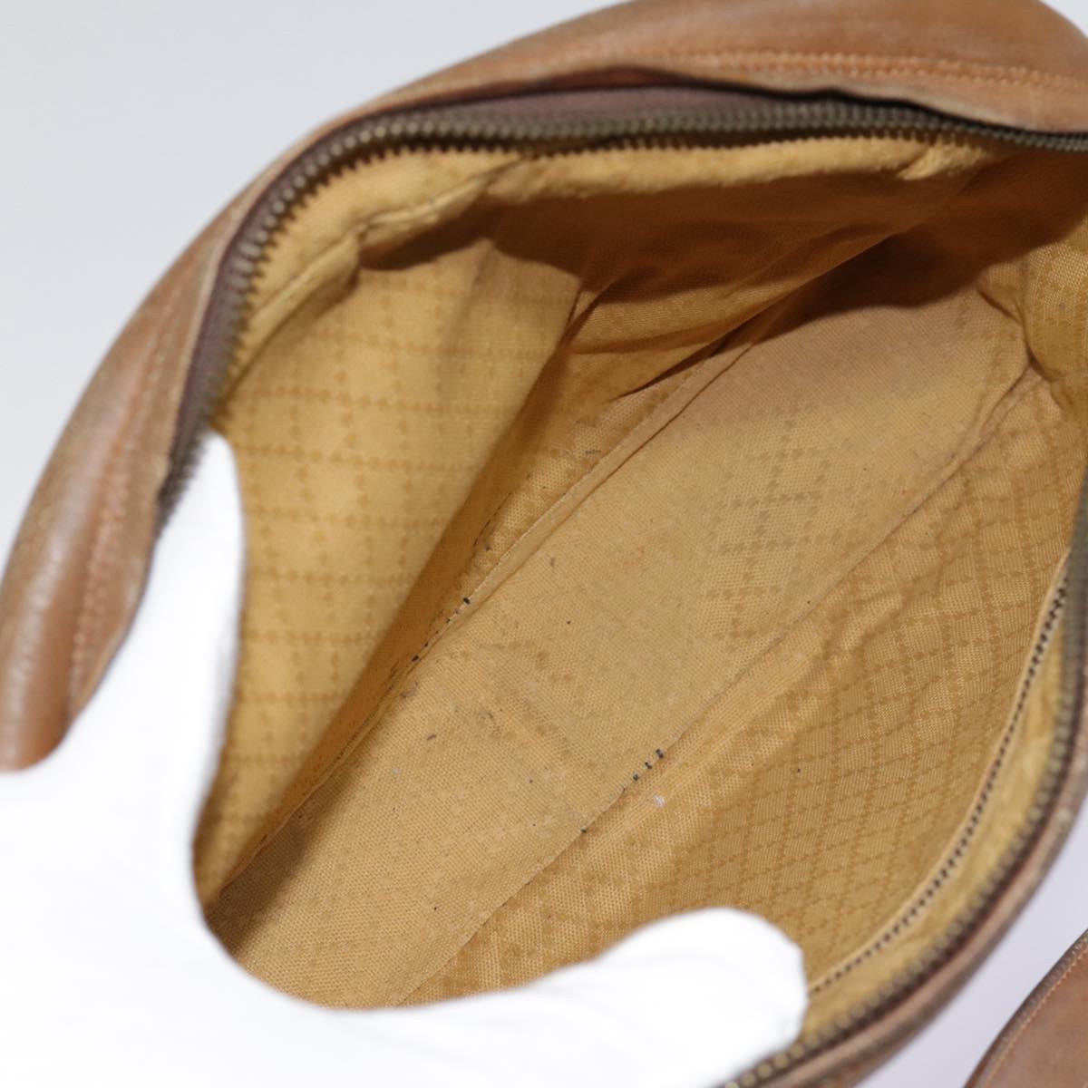 GUCCI Shoulder Bag Leather Brown Gold 89053