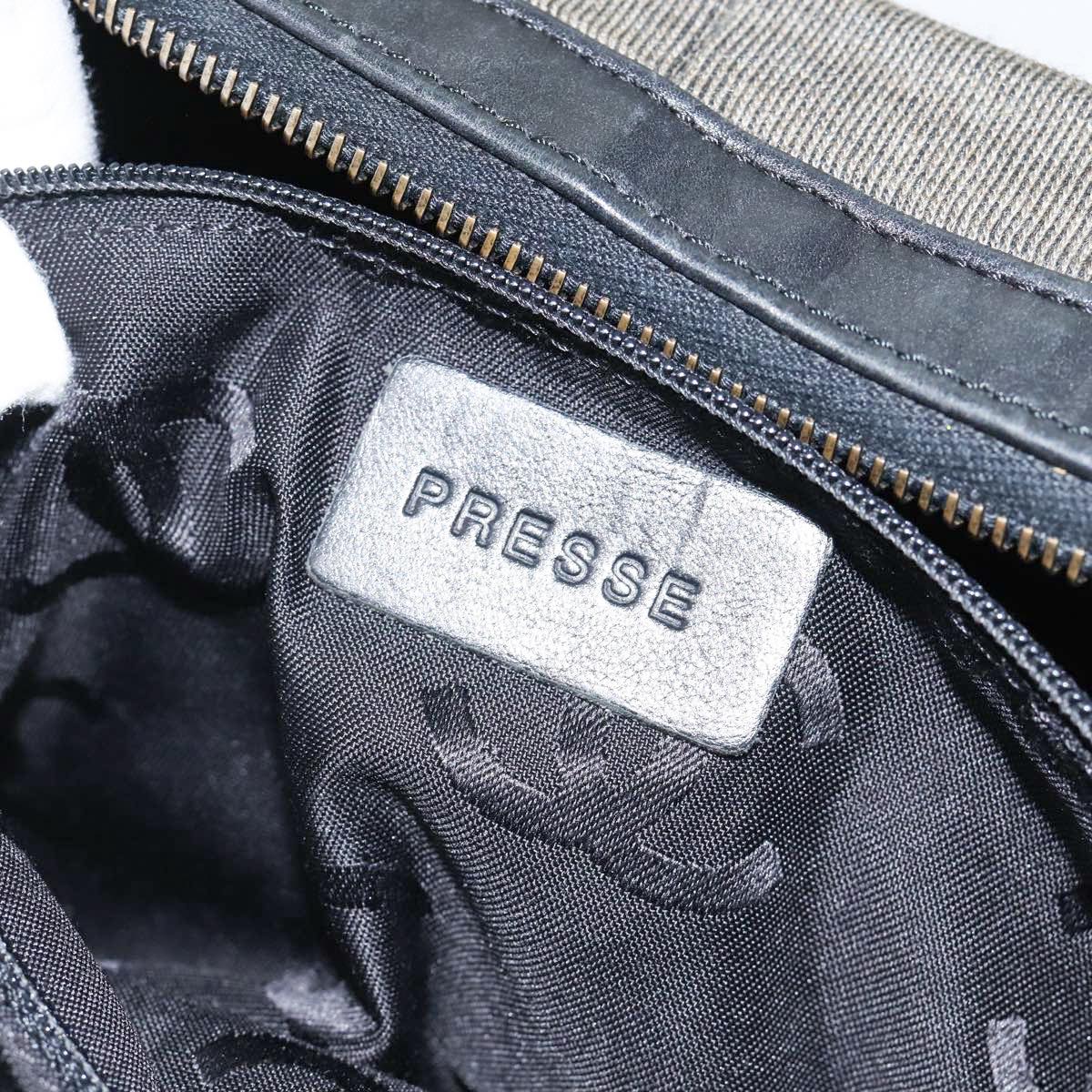 CHANEL Chain Shoulder Bag Canvas Gray CC 89307