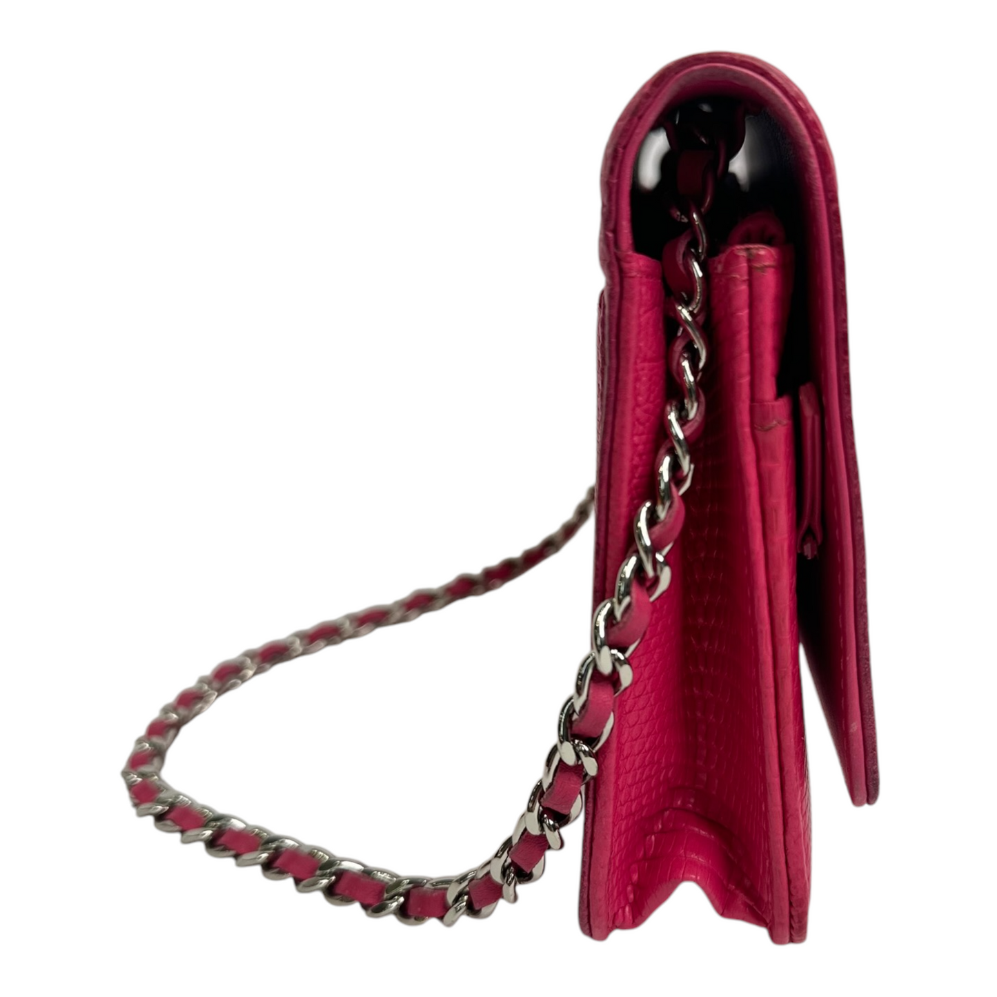 Chanel Hot Pink Lizard WOC Wallet On Chain