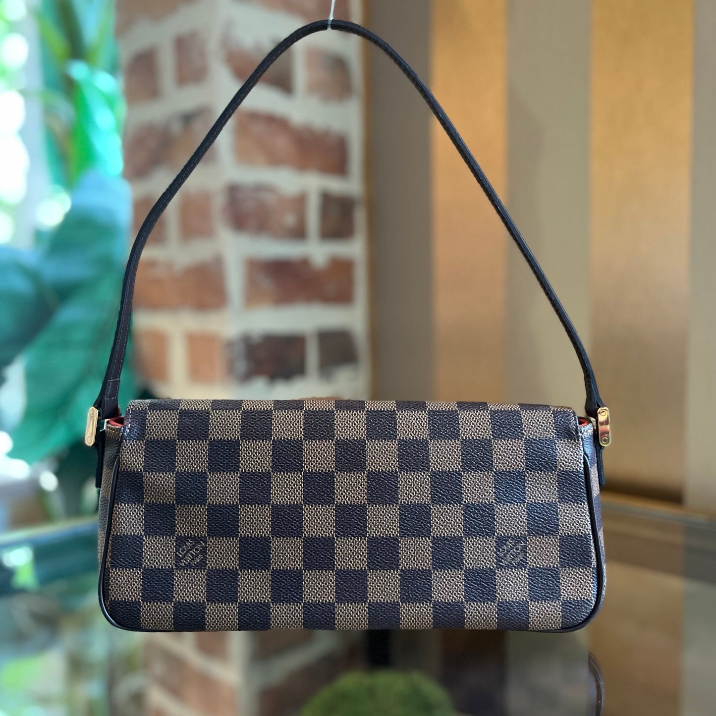 LOUIS VUITTON Recoleta Damier Ebene Canvas Shoulder Bag