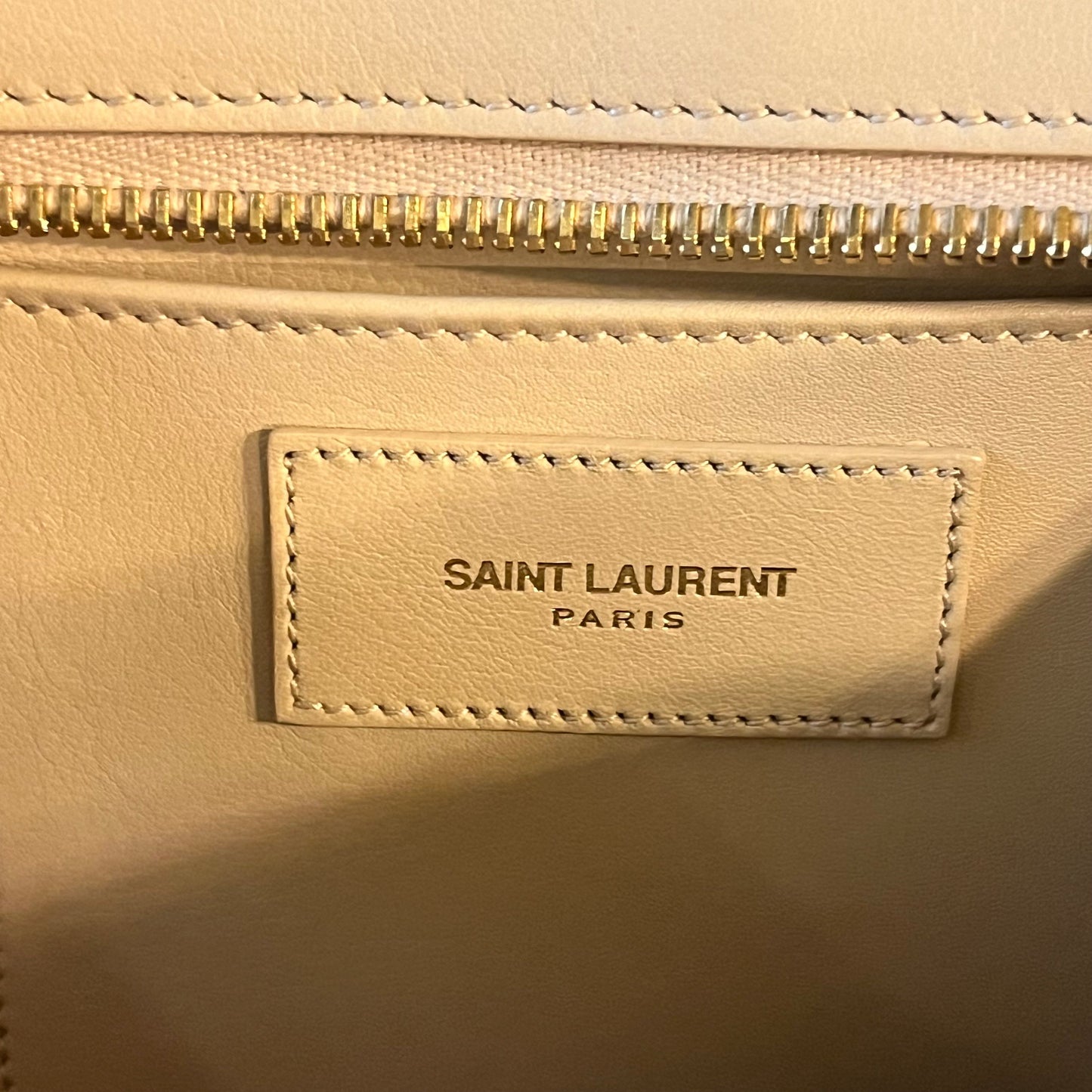 SAINT LAURENT Classic Y Cabas Small Calfskin Satchel Bag