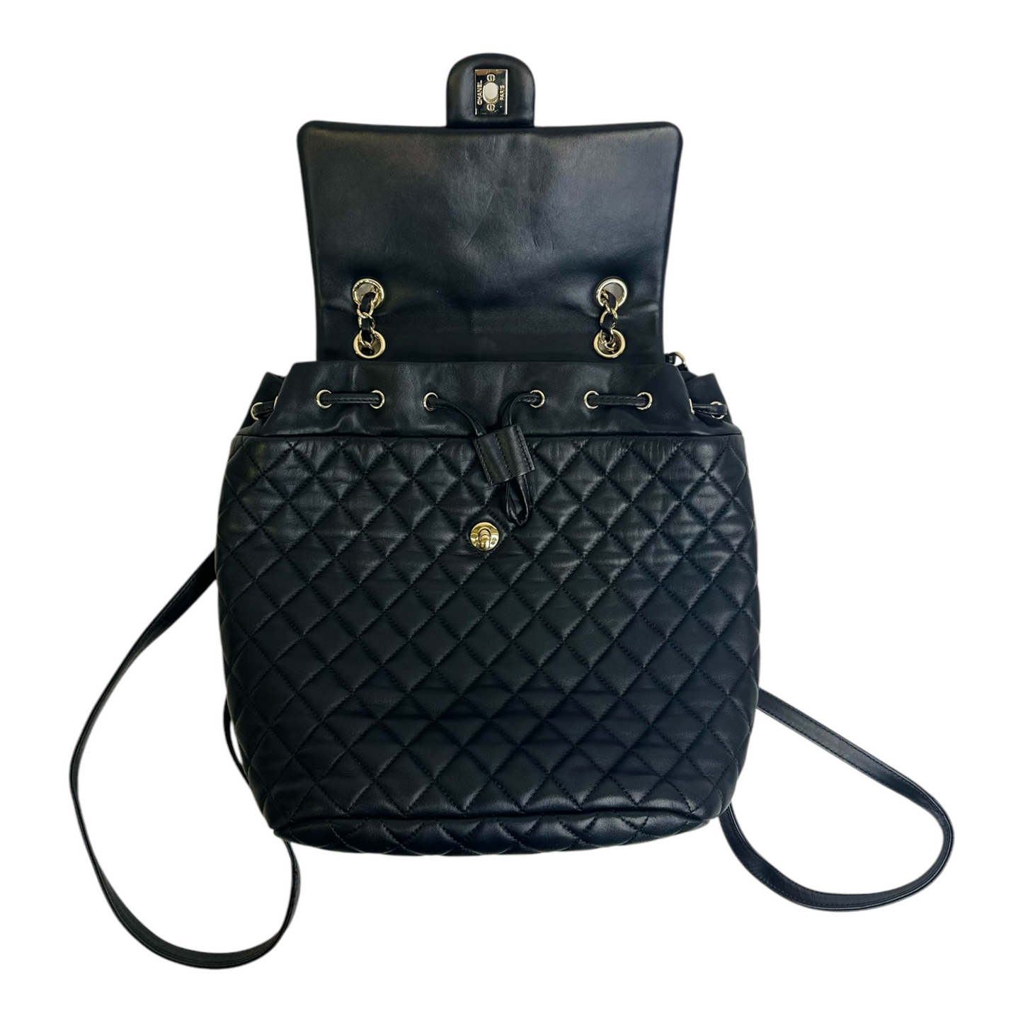 Chanel Lambskin Quilted Large Urban Spirit Backpack Black