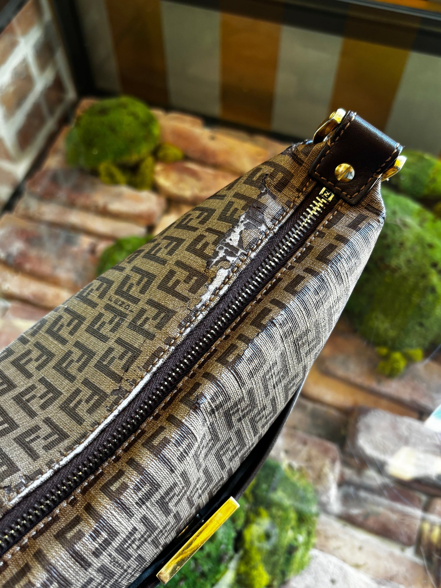 FENDI Brown Zucchino Spalmati Messenger