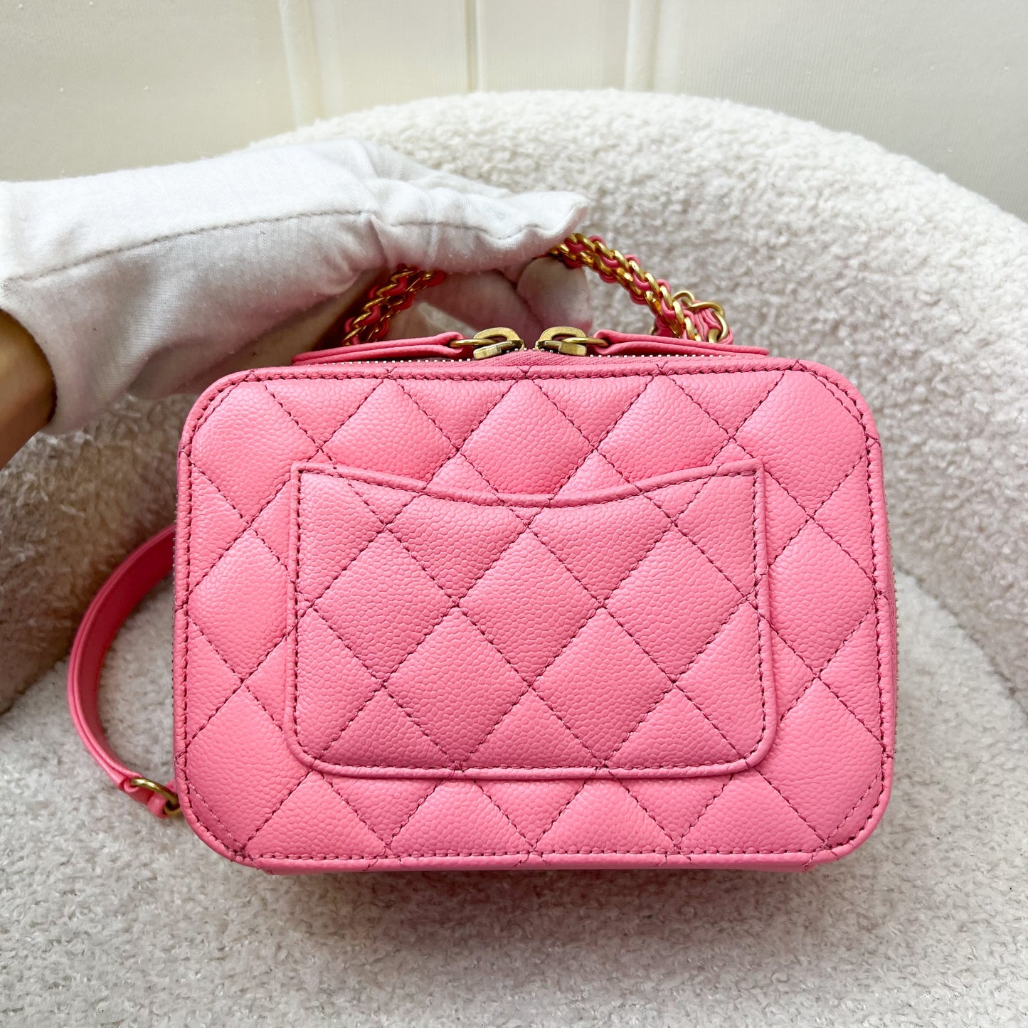 GLM-"Pick Me Up" Vanity Case in Pink Caviar and AGHW