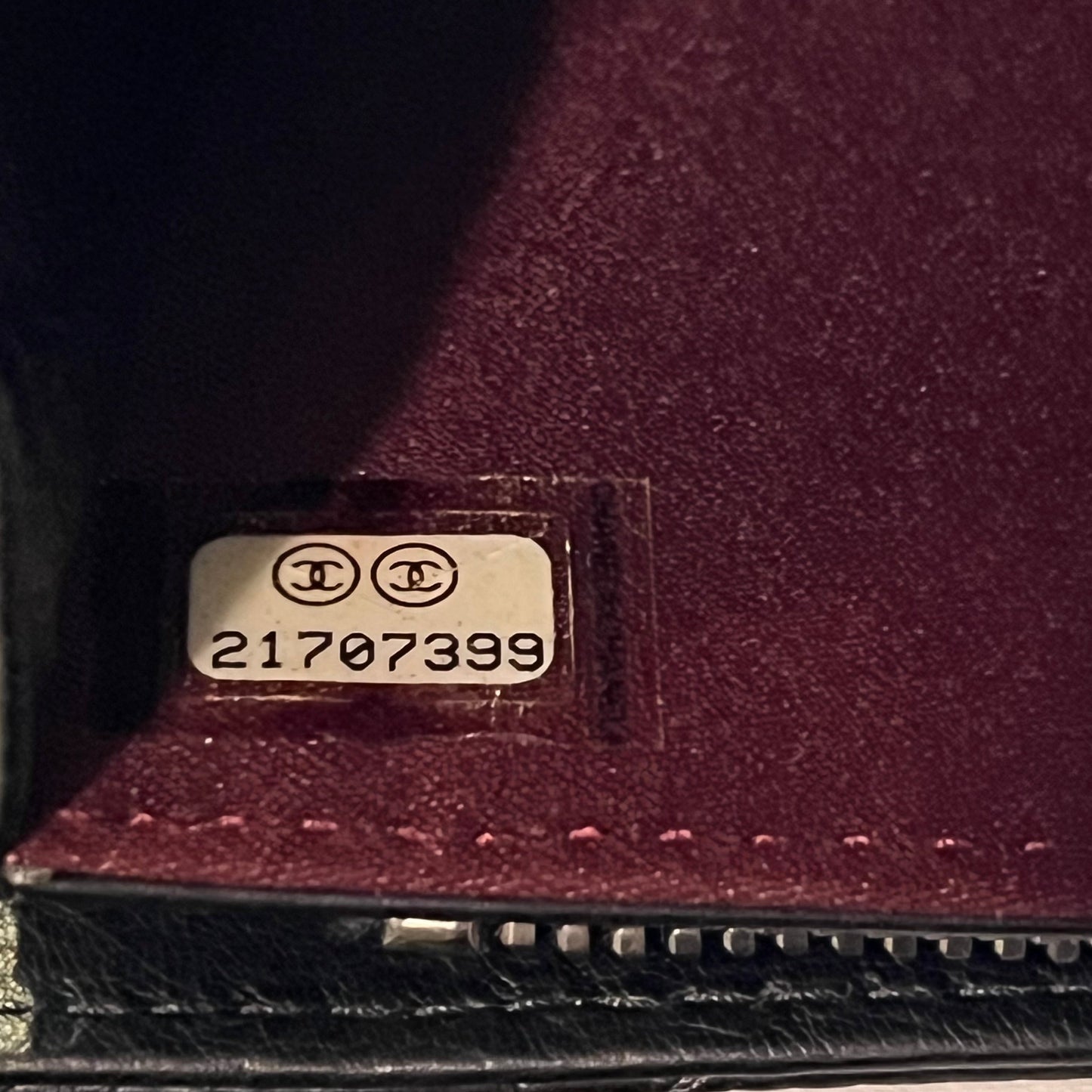 CHANEL CC Waiter Caviar Crossbody Bag