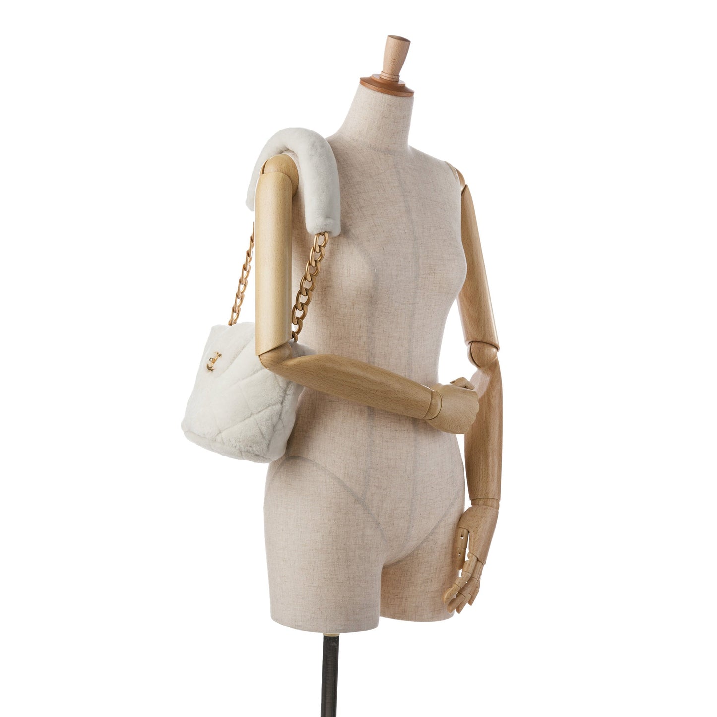Chanel Shearling Cc Shoulder Bag