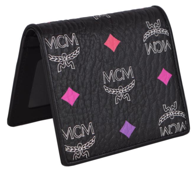 MCM New Diamond Spectrum Visetos Mini Flap Wallet- Black