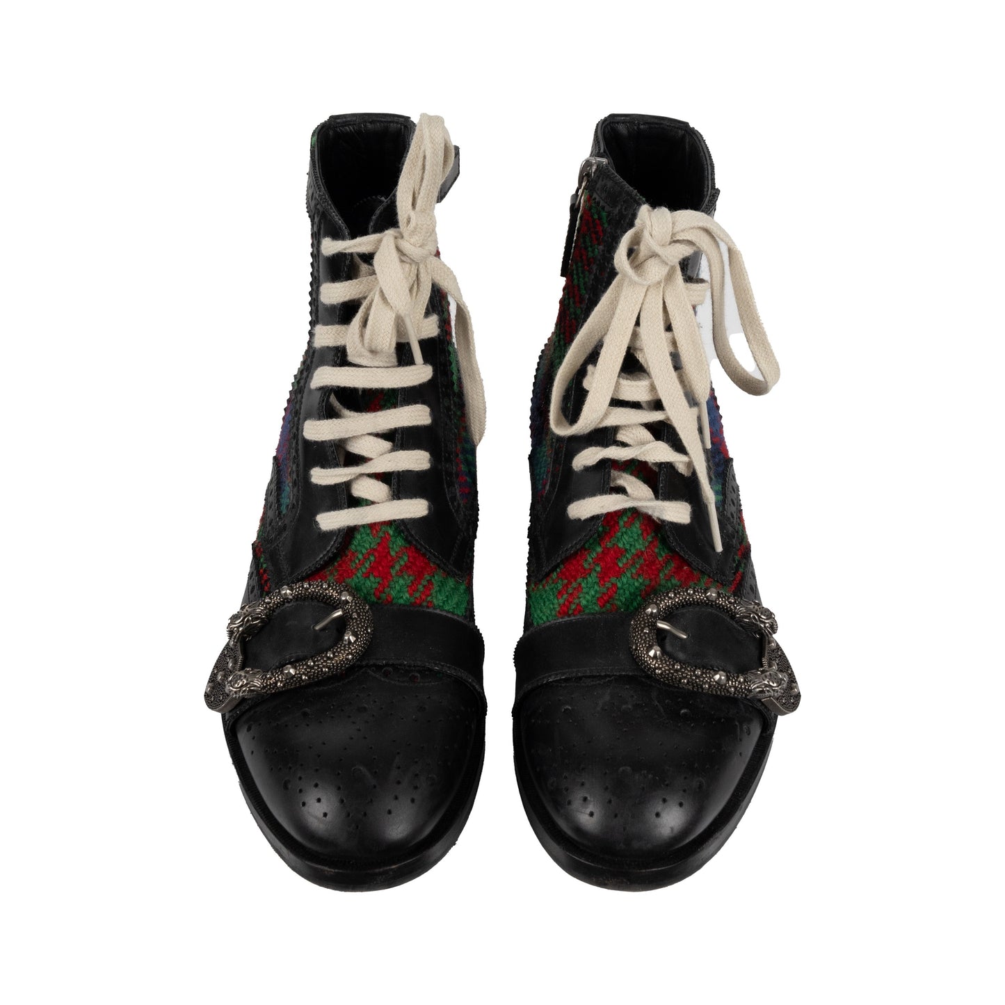 GLM-- Tartan Queercore Brogue Ankle Boots - '10s