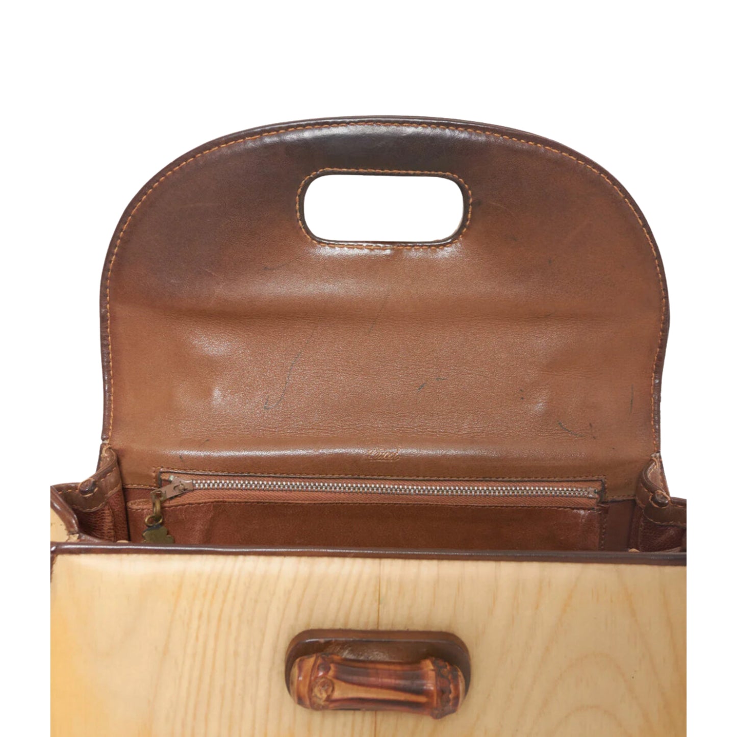 GLM-- handbag with bamboo handle - '90s