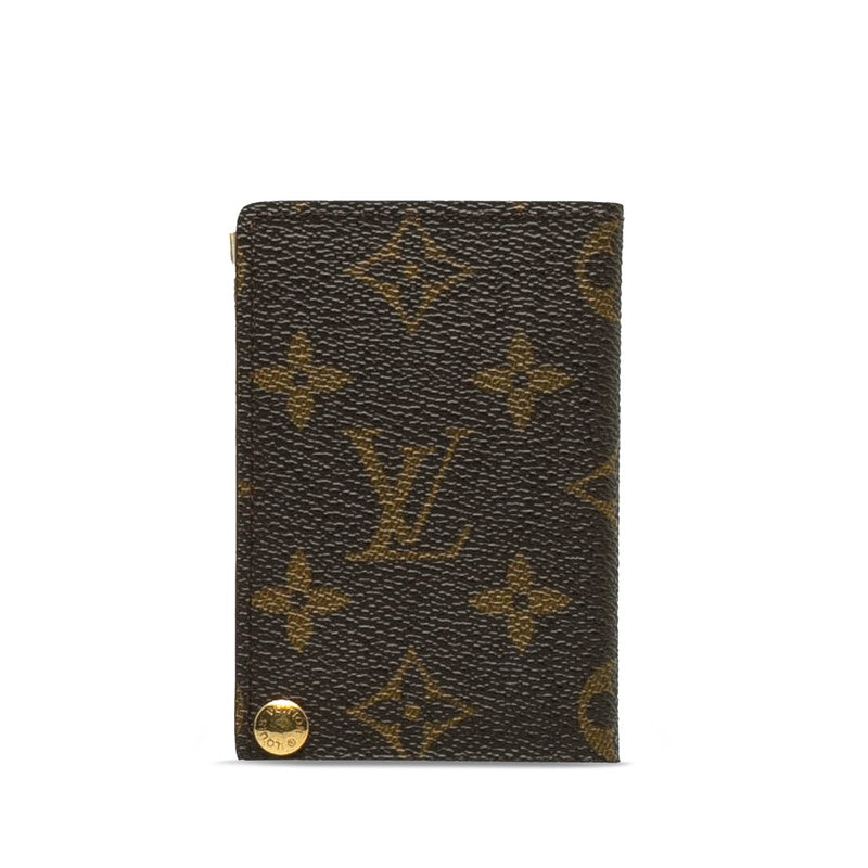 Louis Vuitton Monogram Portcourt Credit Card Case M60937 Brown PVC Leather  Louis Vuitton