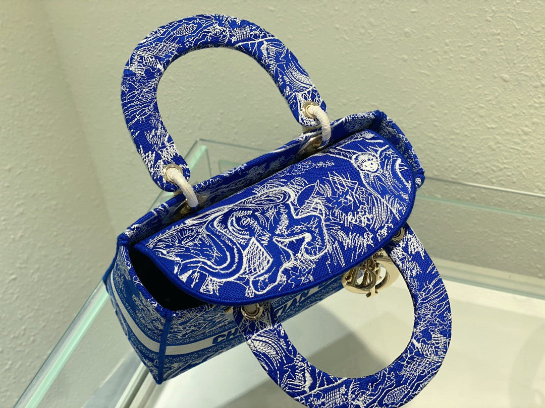 GLAMI MeGLAMIum Lady D-Lite Bag Blue, For Women, WomenÃ¢â‚¬â„¢s Handbags 24cm/9.5in CD M0565OROC_M808