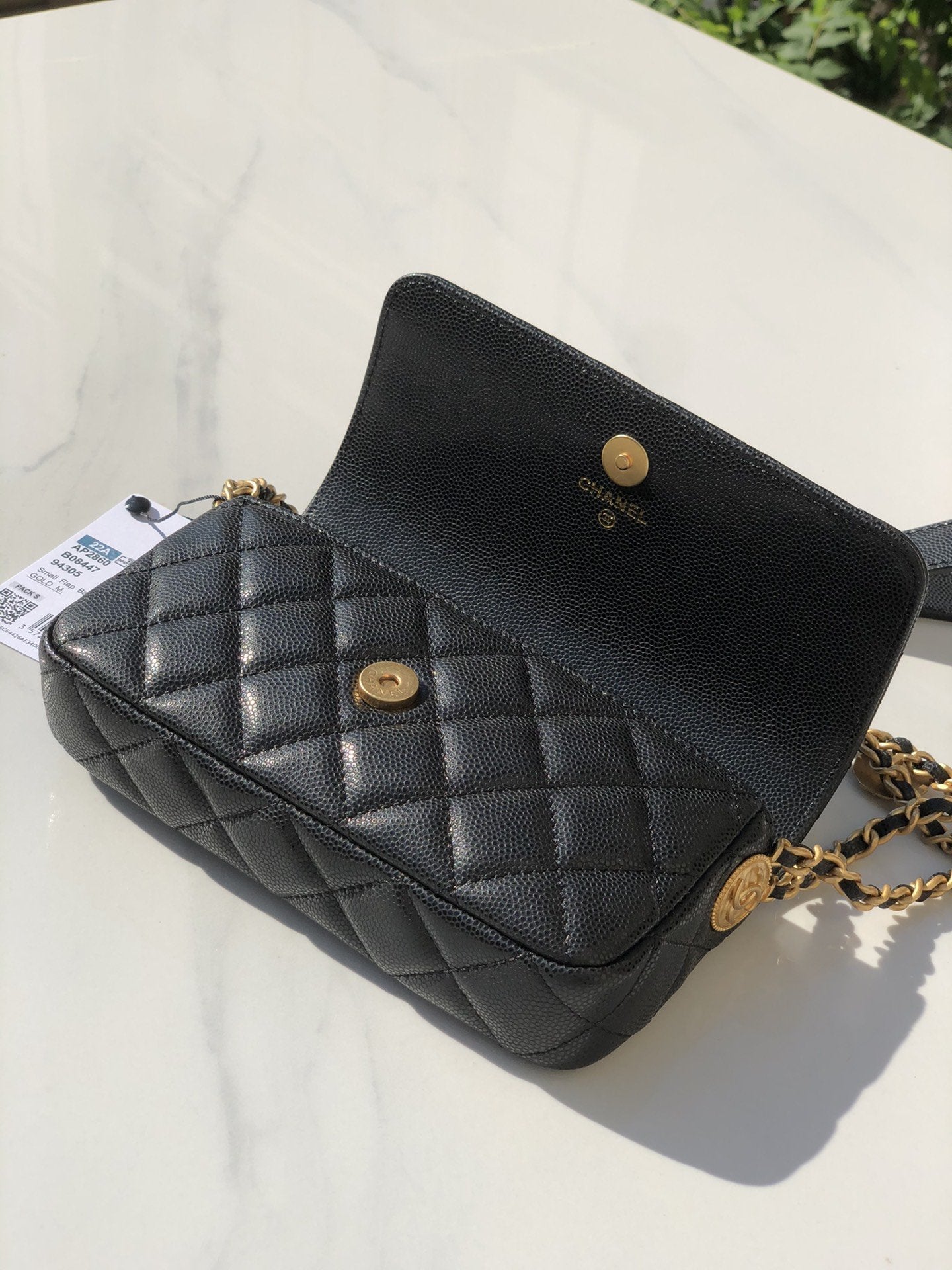 CHLSmall GlamIap Bags Gold Hardware Black For Women Handbags, Shoulder Bags 7.5in/19.2cm