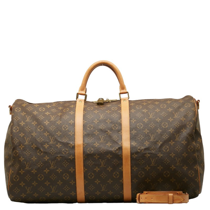 Louis Vuitton Monogram Keepall Bandouliere 60 Boston Bag M41412 Brown