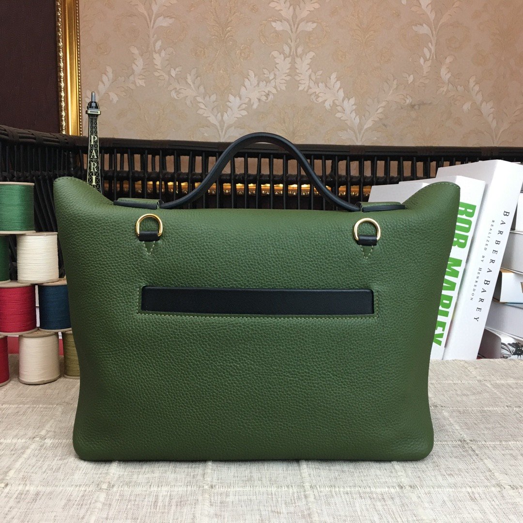 GLAMI 24/24 ClemenGLAMI Swift Green Gold Toned Hardware For Women, Handbags, Shoulder Bags 11.4in/29cm