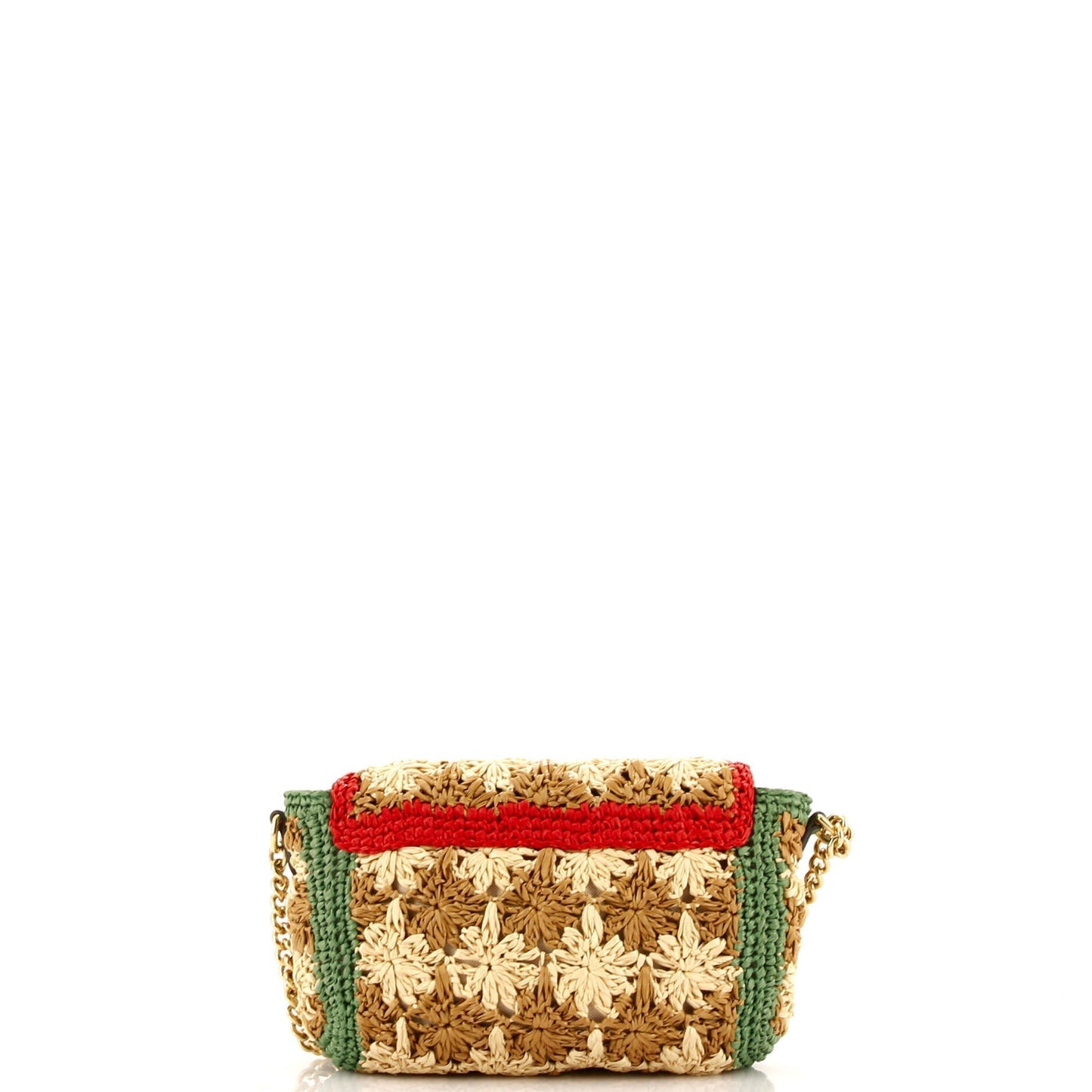 GG Marmont Flap Bag Raffia Small