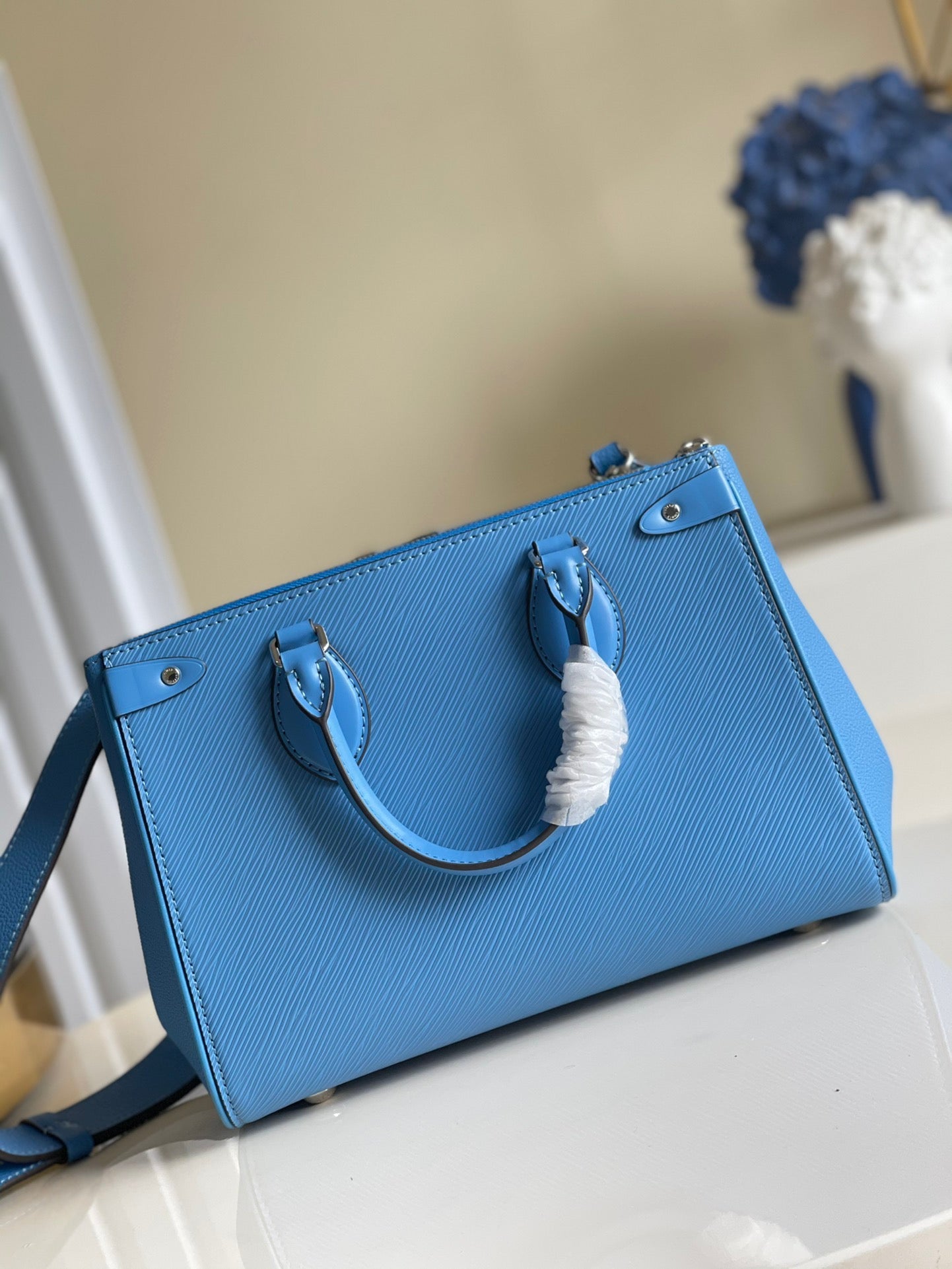 LV Grenelle Tote PM Epi Blue For Women, WomenÃ¢â‚¬â„¢s Handbags, Shoulder And Crossbody Bags 10.6in/27cm LV