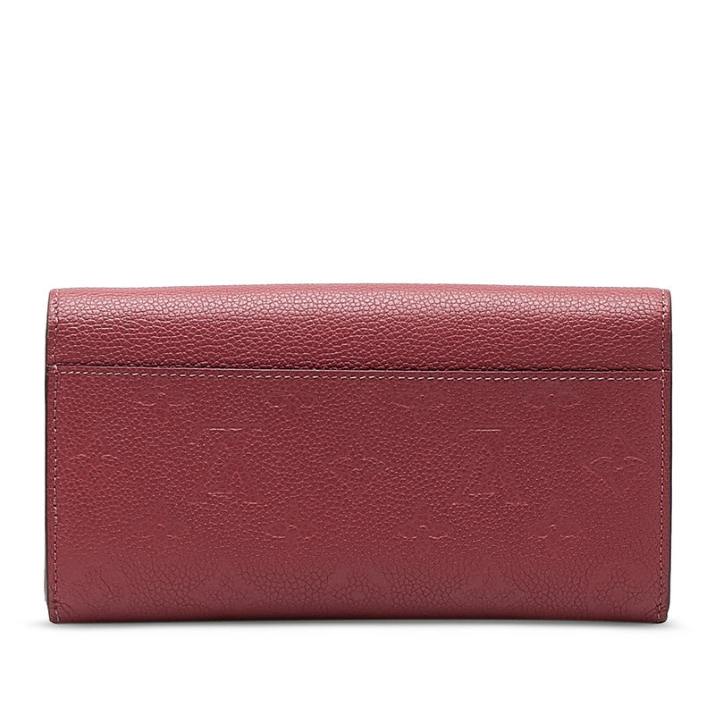 Louis Vuitton Monogram Amplant Portfolio Sarah Long Wallet M62213 Lean Pink Leather  Louis Vuitton