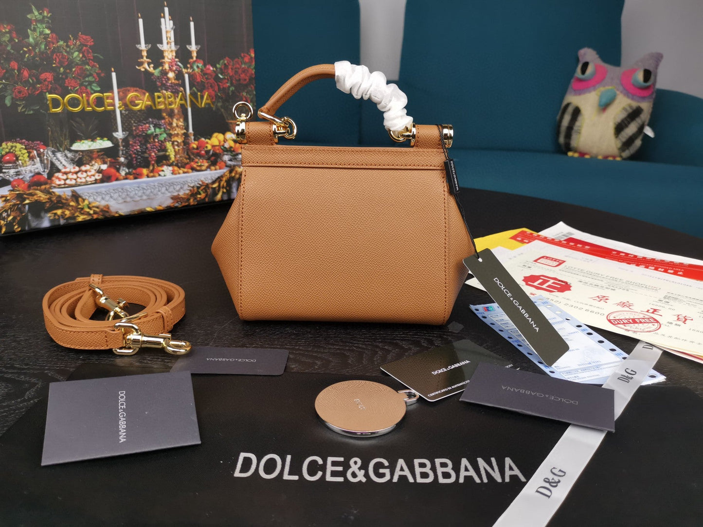 GLAMI Small Sicily Bag In Dauphine Brown For Women 7.5in/19cm GLAMI