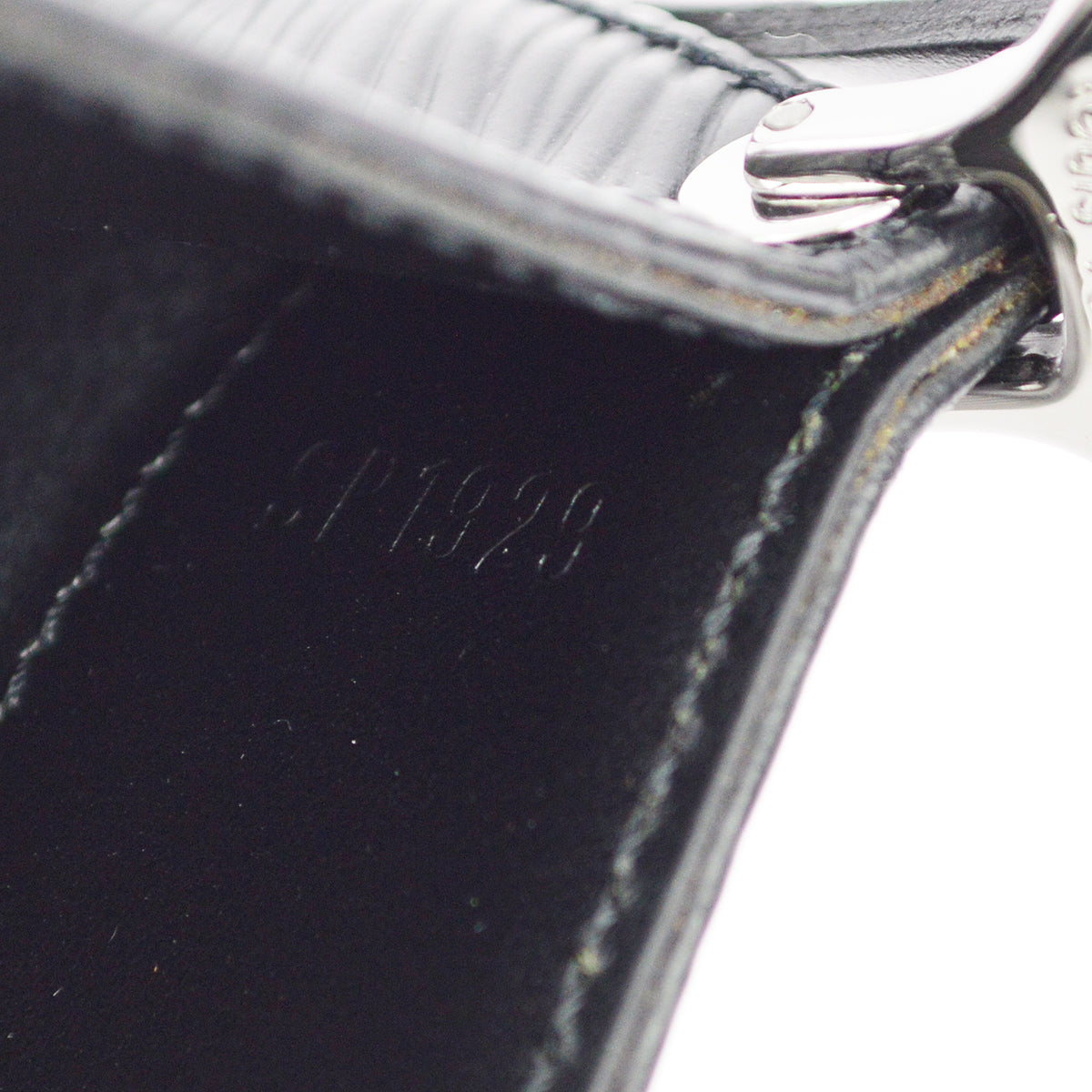 Louis Vuitton Black Epi Pochette Demi-lune Handbag M52622