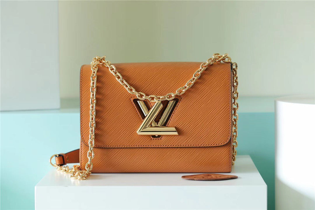 LV Twist MM Epi Gold Miel Brown For Women, WomenÃ¢â‚¬â„¢s Bags, Shoulder And Crossbody Bags 9.1in/23cm LV M59686