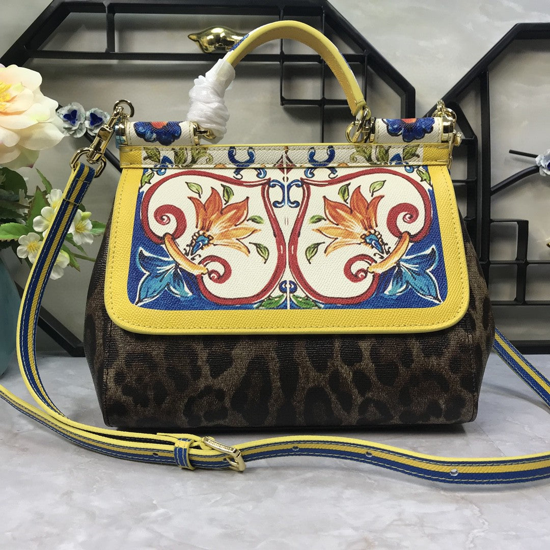 GLAMI MeGLAMIum Sicily Handbag Unique Print Motifs Muticolour For Women 10.2in/26cm GLAMI
