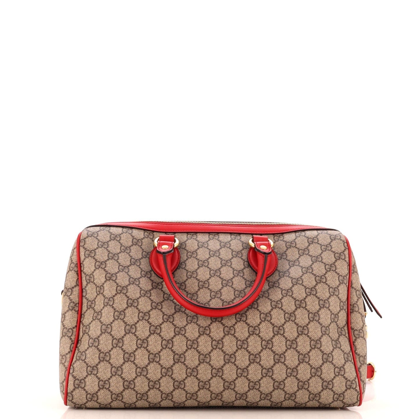 Convertible Boston Bag Embroidered GG Coated Canvas Medium