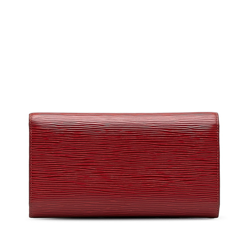 Louis Vuitton Epic Port-Trezor International Long Wallet M63387 Castilian Red Leather  Louis Vuitton