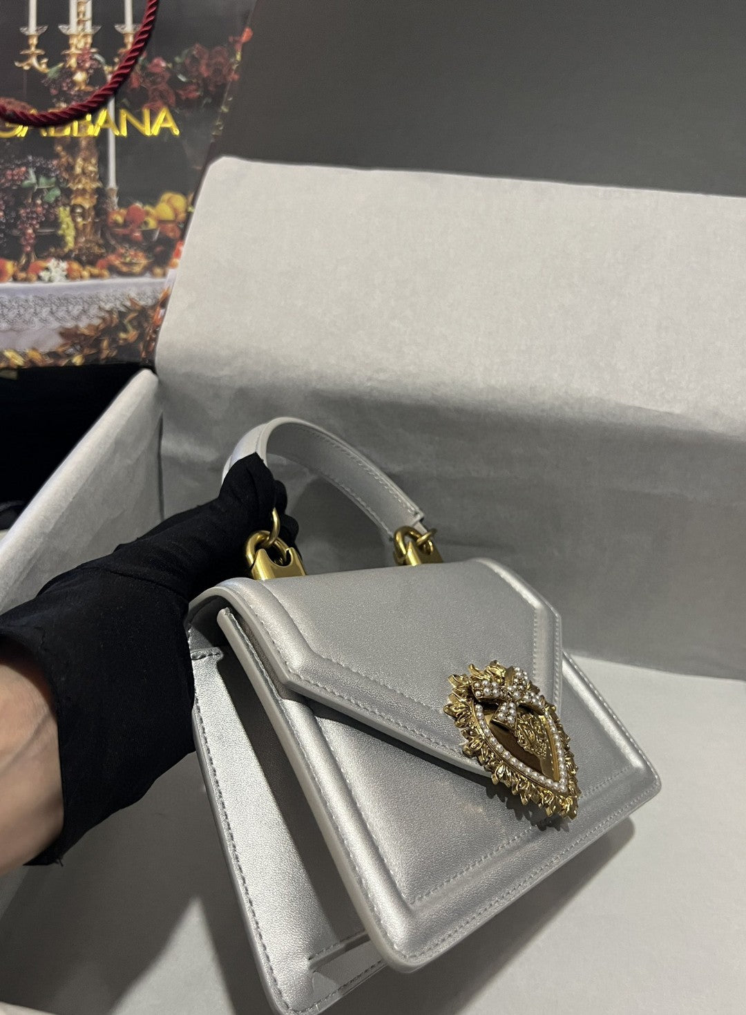 GLAMI Small Devotion Bag In Plain Silver For Women 7.5in/19cm GLAMI
