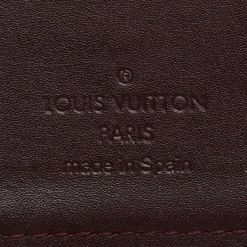 Louis Vuitton Monogram Verney Agenda PM Handbook Cover R21072 Amarant Brown Pearl Patent Leather  Louis Vuitton