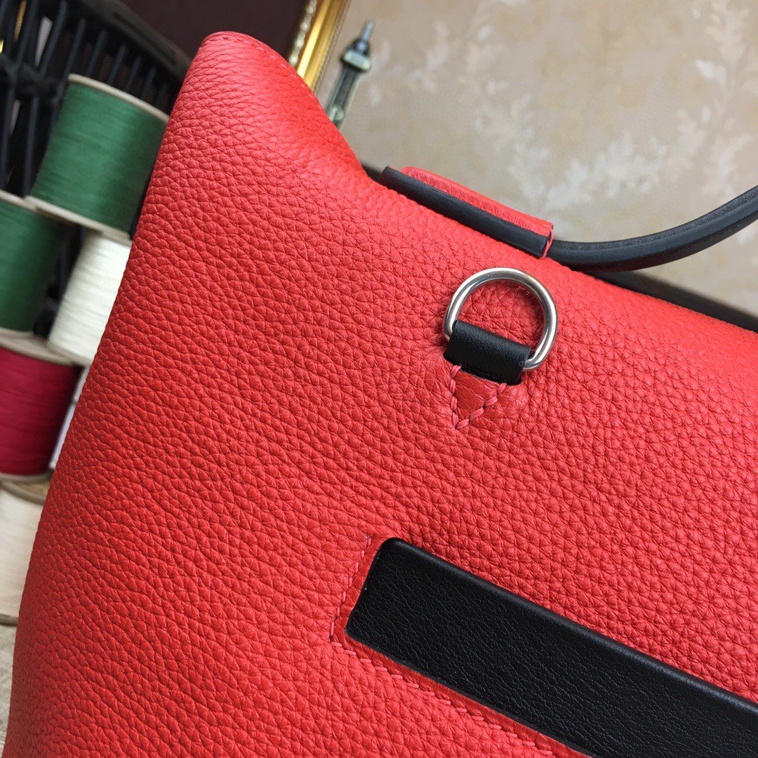 GLAMI 24/24 ClemenGLAMI Swift Red Silver Hardware For Women, Handbags, Shoulder Bags 11.4in/29cm