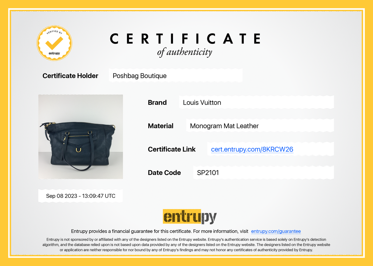 Louis Vuitto Lumineuse Monogram Empreinte Leather Bag