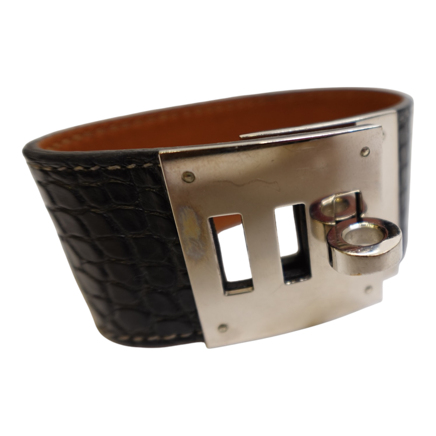 HermÃ¨s Alligator Kelly Bracelet Palladium Hardware