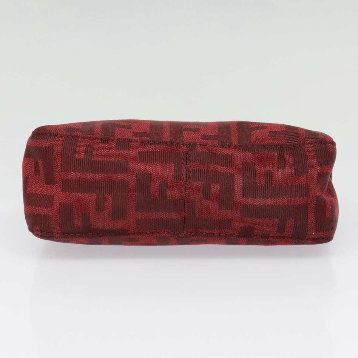 FENDI Zucca Canvas Pouch Red Gold 90202