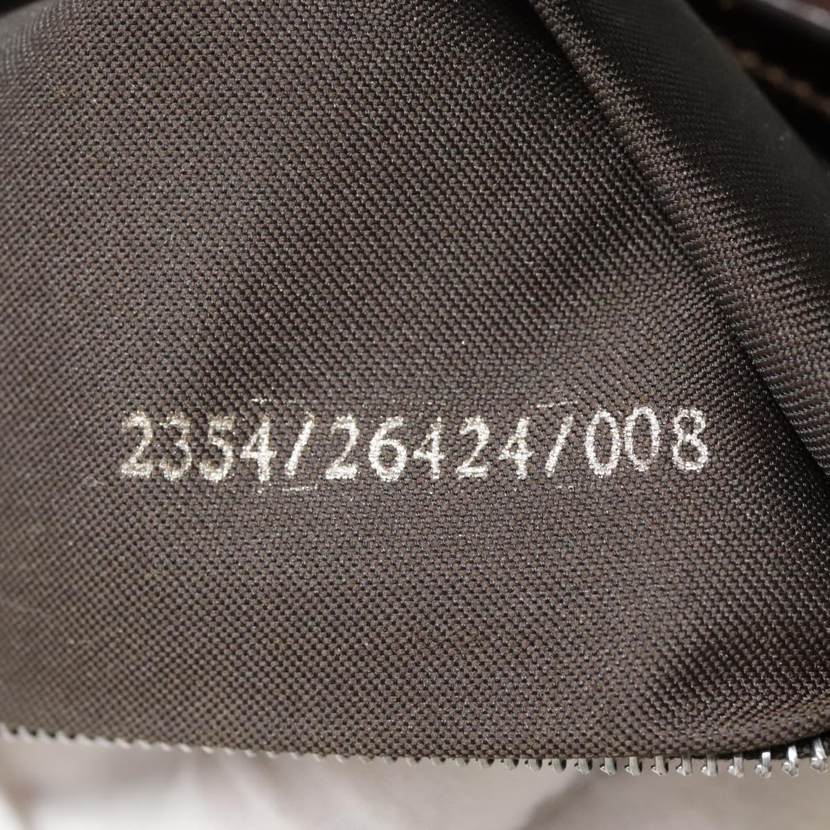 FENDI Zucca Canvas Mamma Baguette Shoulder Bag Beige Brown Silver 90203
