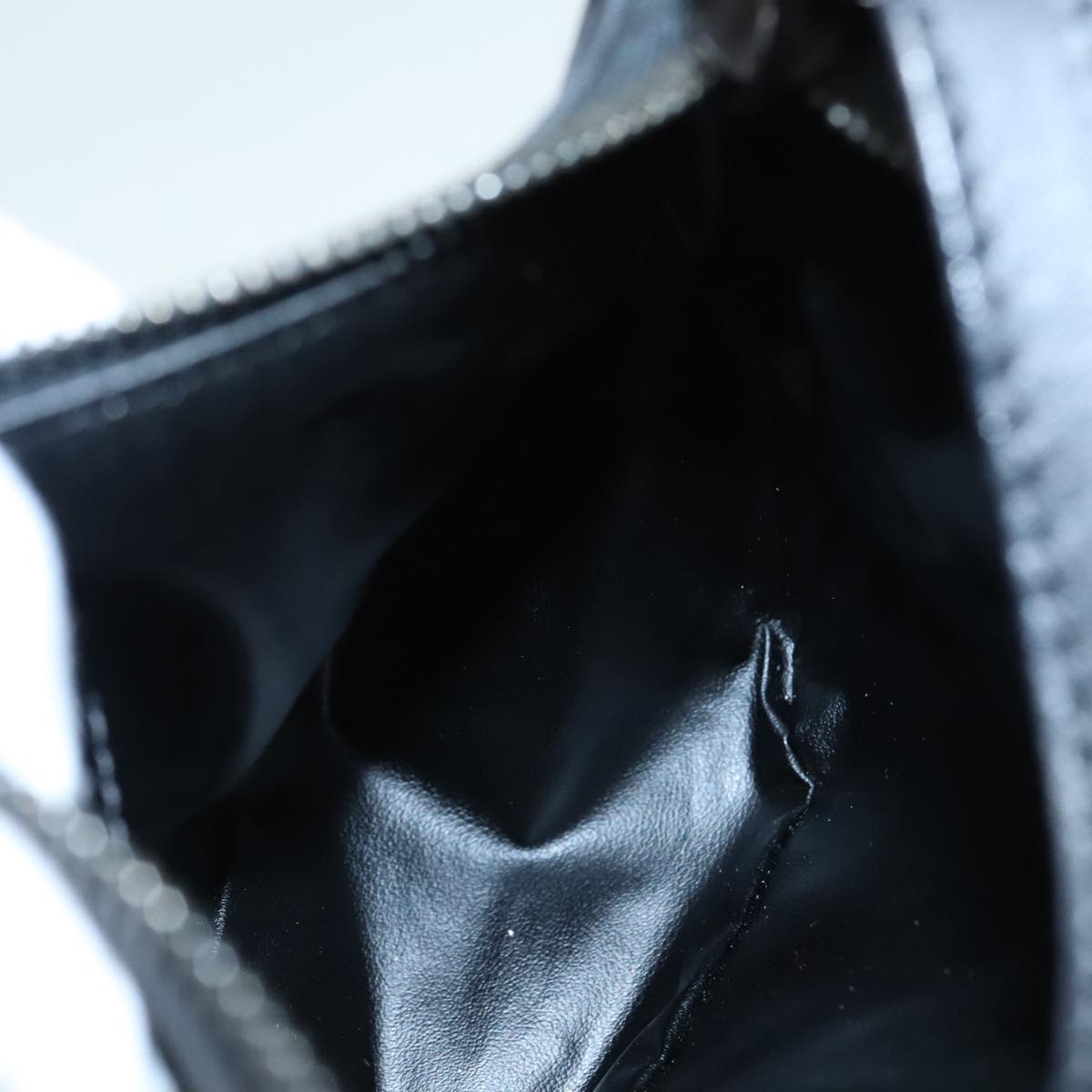 FENDI Zucchino Canvas Hand Bag Black Silver 90550