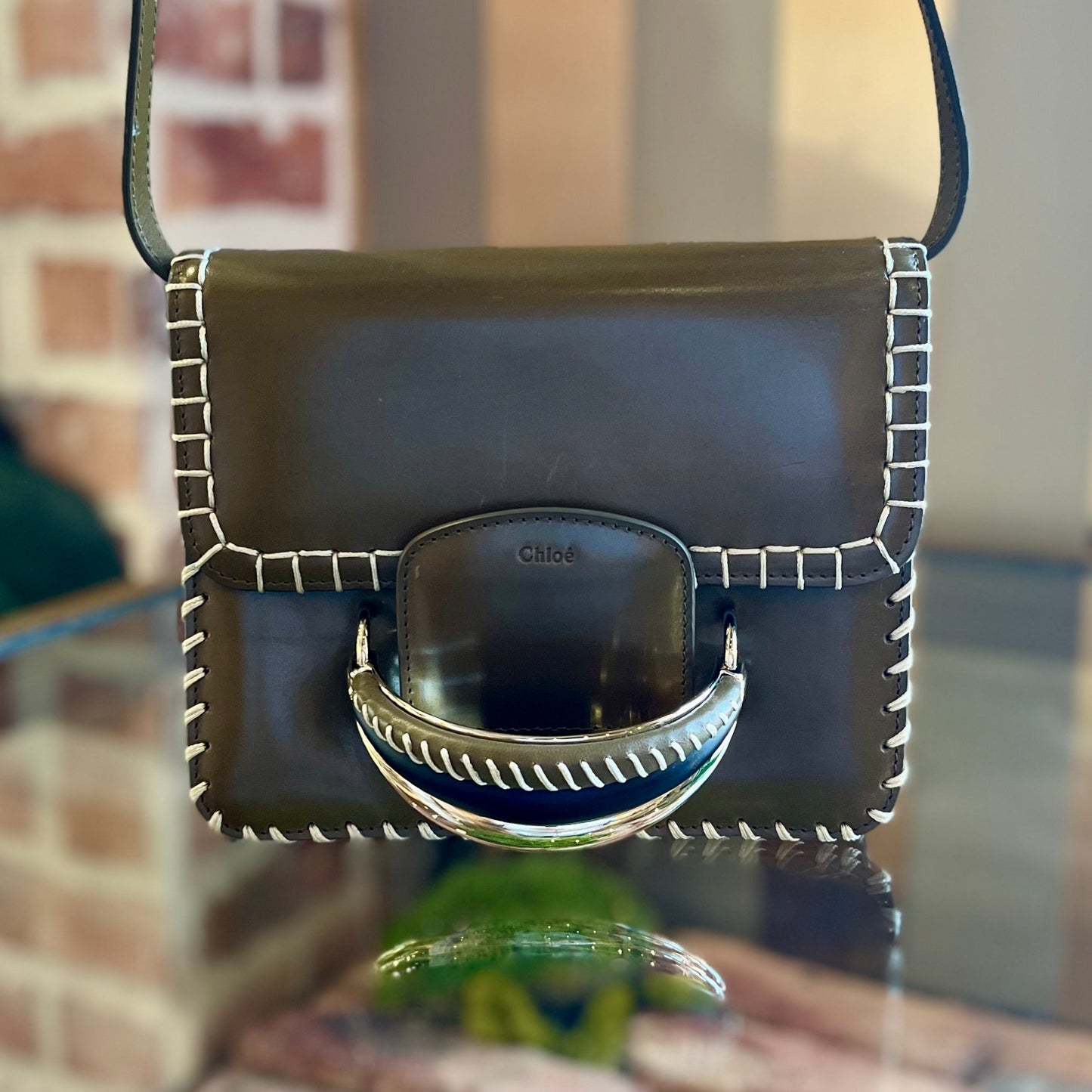 CHLOE Kattie Blanket Stitch Leather Crossbody Bag
