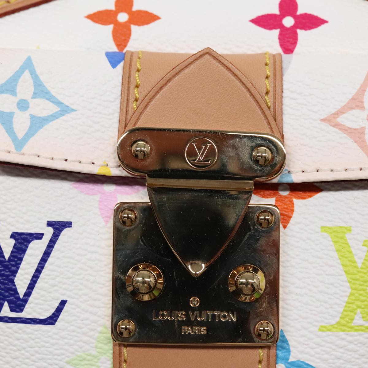LOUIS VUITTON Monogram Multicolor Speedy 30 Hand Bag White M92643 LV 90665A