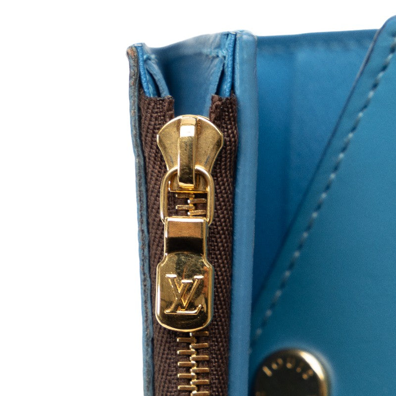 Louis Vuitton Monogram M63881 Long Wallet PVC/Leather Blue-Jean Brown