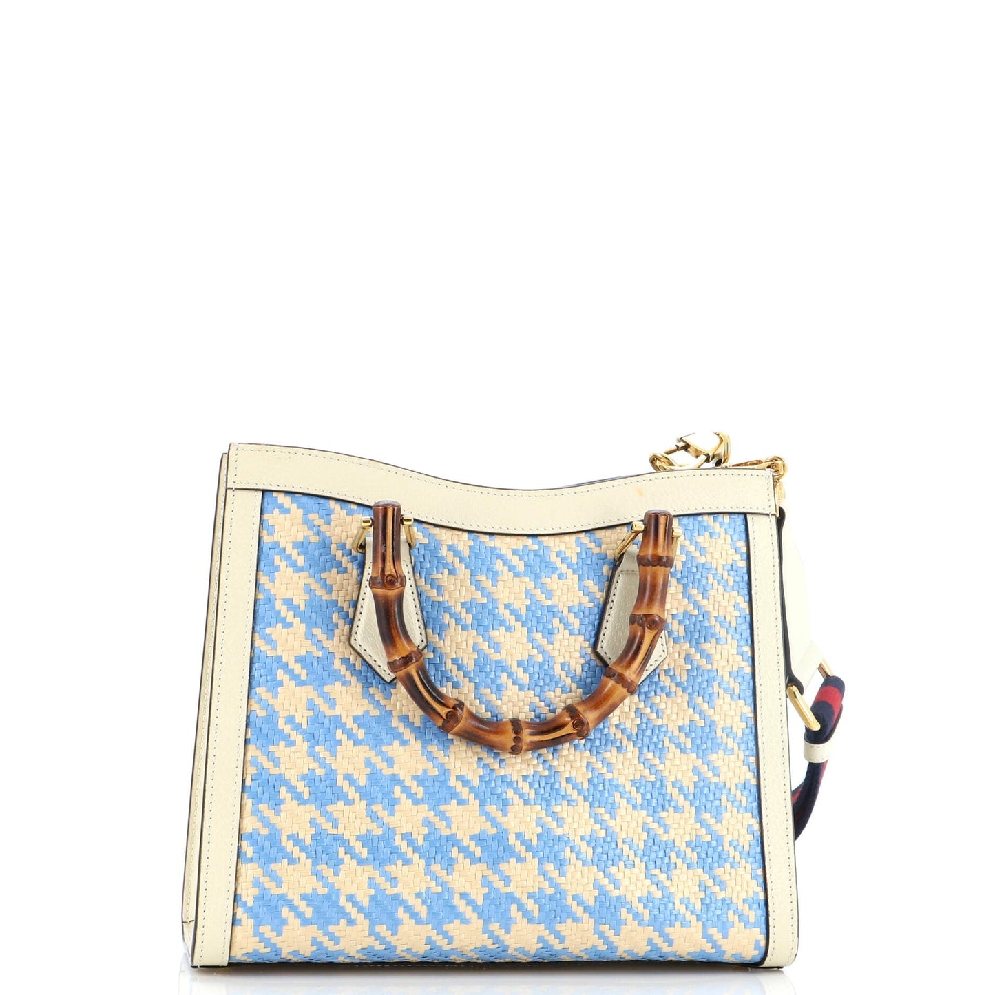 Diana NM Bamboo Handle Tote GG Raffia Small