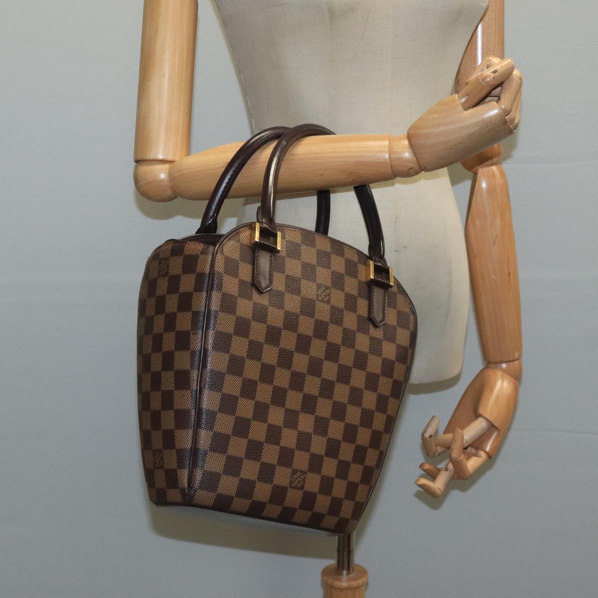 LOUIS VUITTON Damier Ebene Thaliasaw Hand Bag N51284 LV 91558