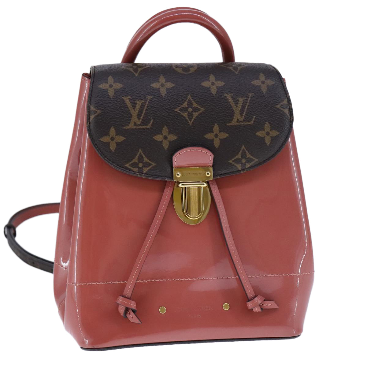 LOUIS VUITTON Monogram Vernis Hot Springs Backpack Pink M53545 LV 91559A
