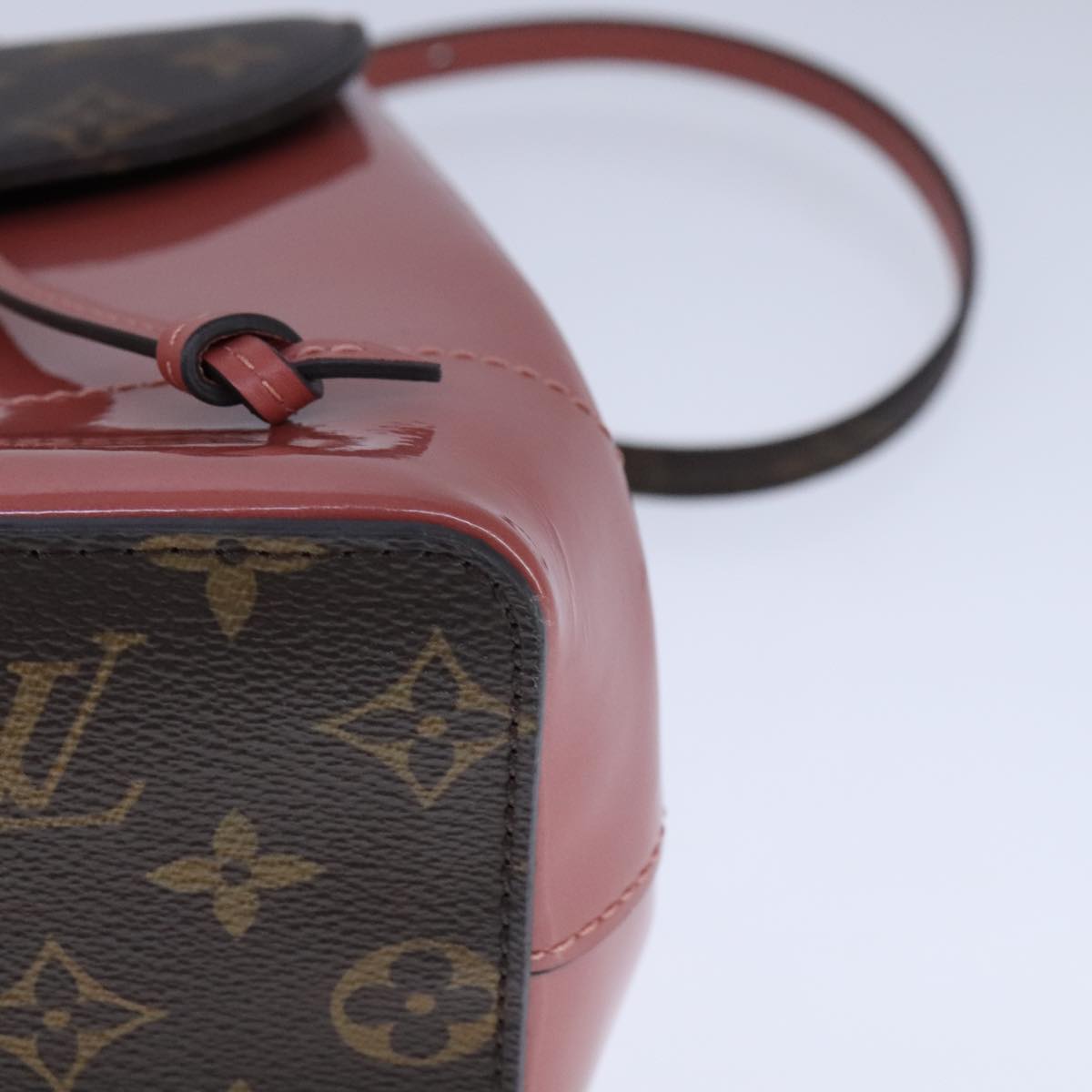 LOUIS VUITTON Monogram Vernis Hot Springs Backpack Pink M53545 LV 91559A