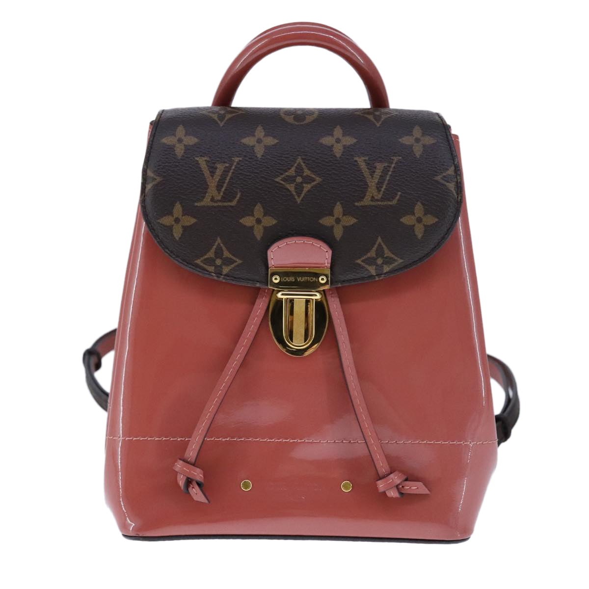 LOUIS VUITTON Monogram Vernis Hot Springs Backpack Pink M53545 LV 91559A