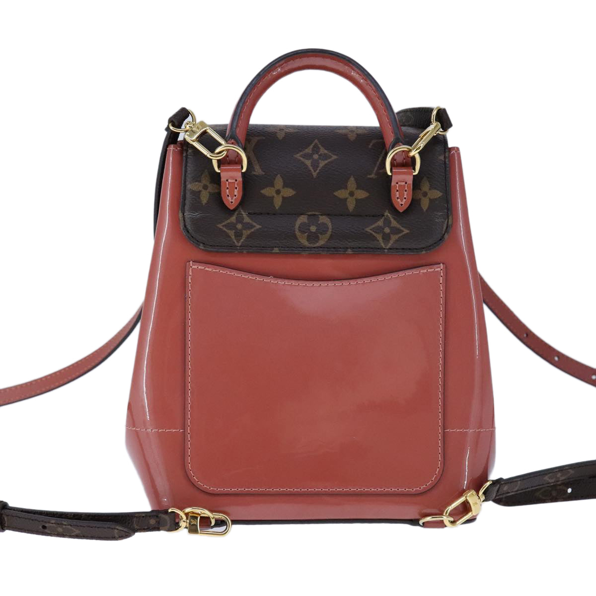 LOUIS VUITTON Monogram Vernis Hot Springs Backpack Pink M53545 LV 91559A