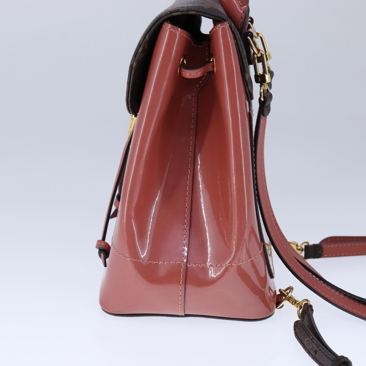 LOUIS VUITTON Monogram Vernis Hot Springs Backpack Pink M53545 LV 91559A