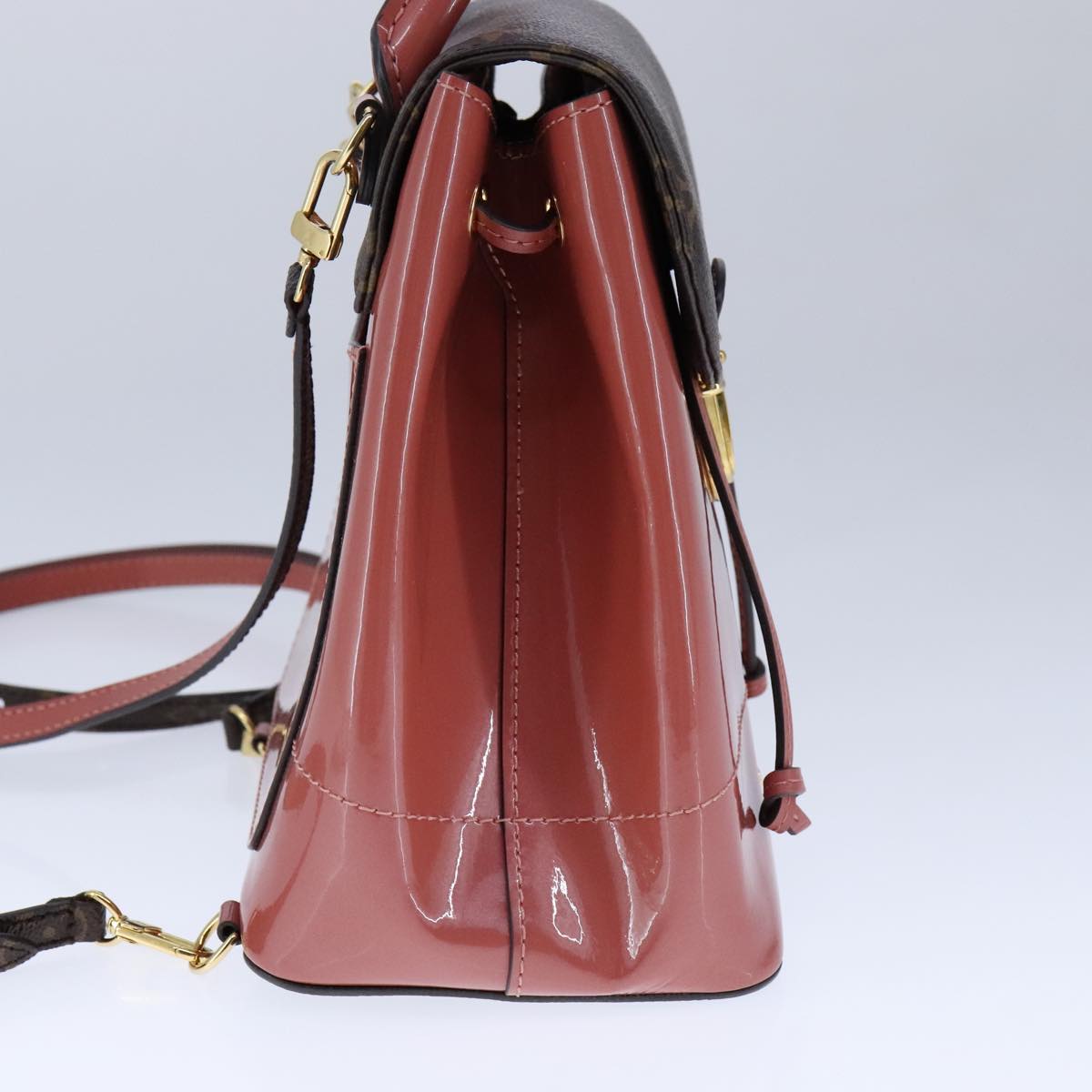 LOUIS VUITTON Monogram Vernis Hot Springs Backpack Pink M53545 LV 91559A