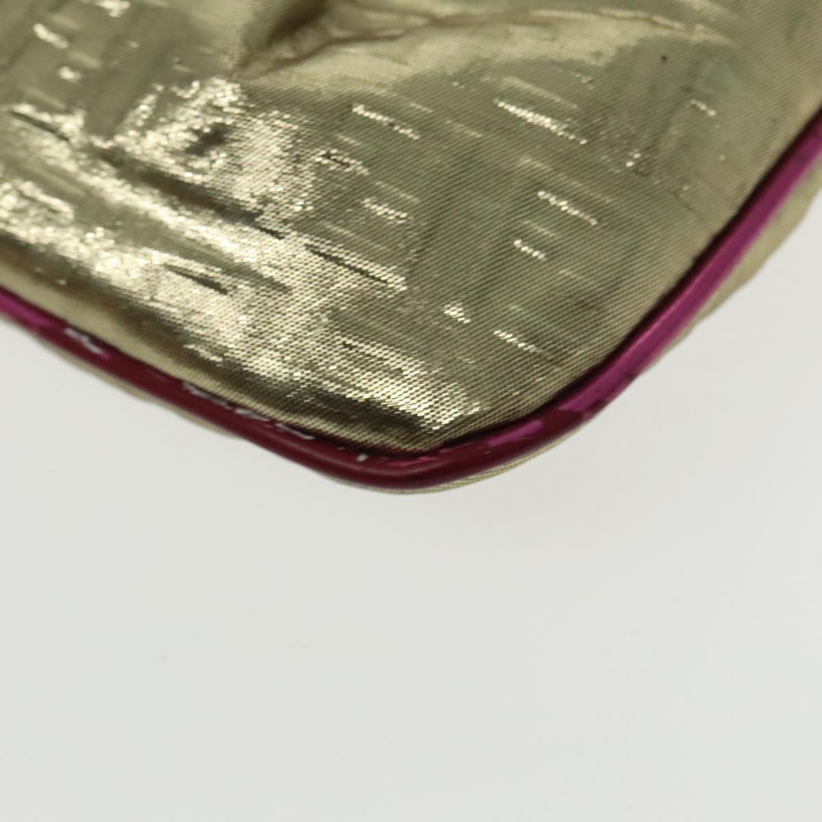 FENDI Zucchino Canvas Accessory Pouch Gold 91634