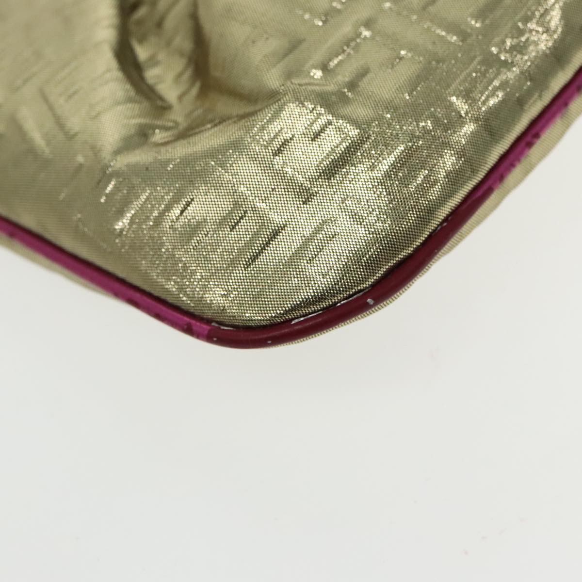 FENDI Zucchino Canvas Accessory Pouch Gold 91634