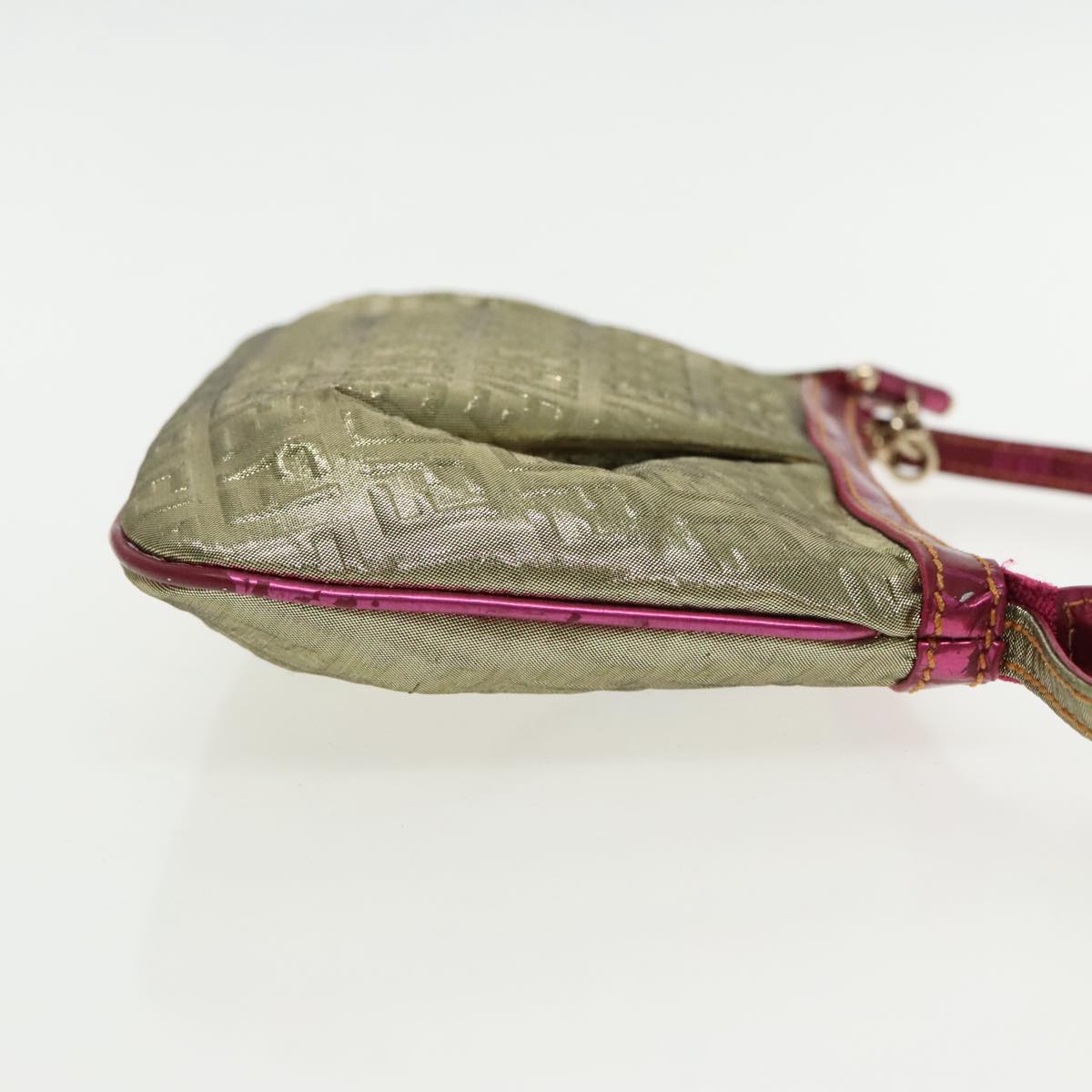 FENDI Zucchino Canvas Accessory Pouch Gold 91634