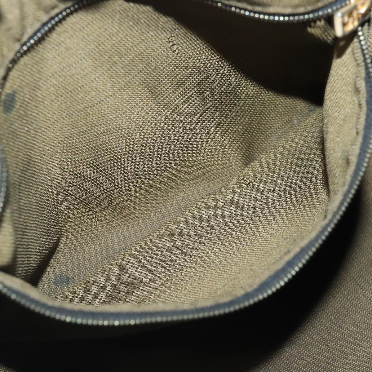 FENDI Zucca Canvas Vanity Hand Bag Brown Black 91735